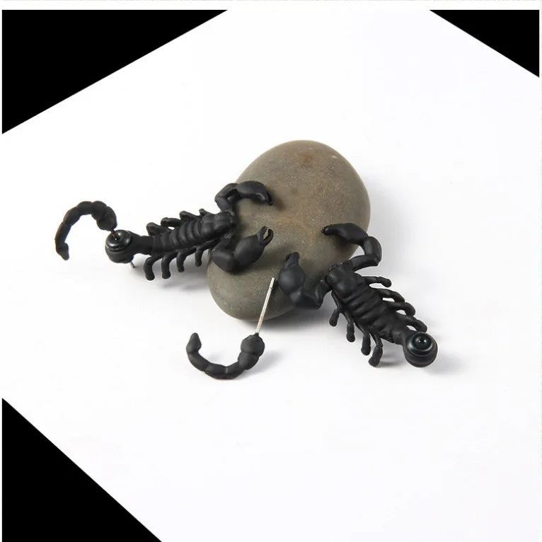 3D Scorpion Stud Earrings Vintage Strange Things Cool Earrings