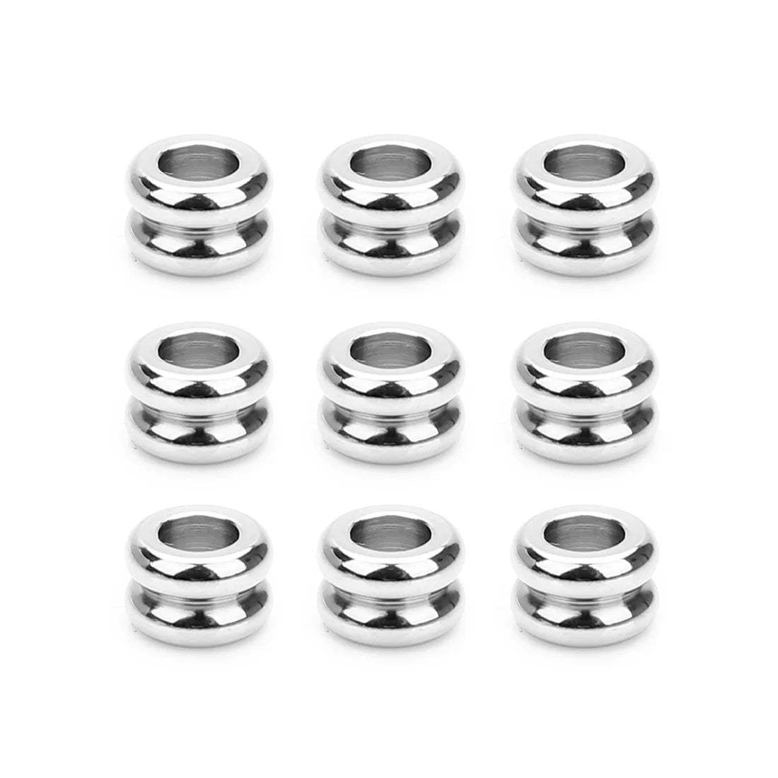 Diy Bracelets Jewelry Making Components Stainless Steel Spacer Beads End Beads Stopper for Positioning Jewelry Finding Component
