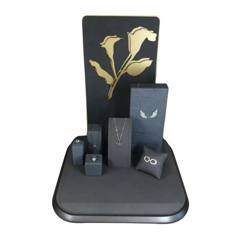 Luxury customize Jewelry store showcase jewellery display props for necklace ring earrings