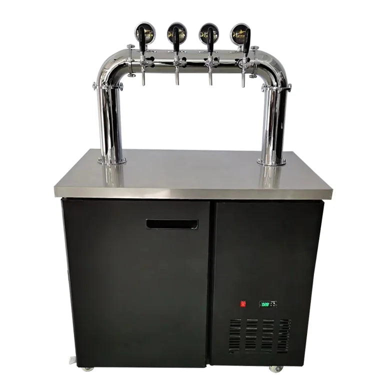 Automatic Draft Beer Cooler Kegerator Dispenser Machine Painted Steel Plate Electric Compressor Cooling 20L/40L Capacity