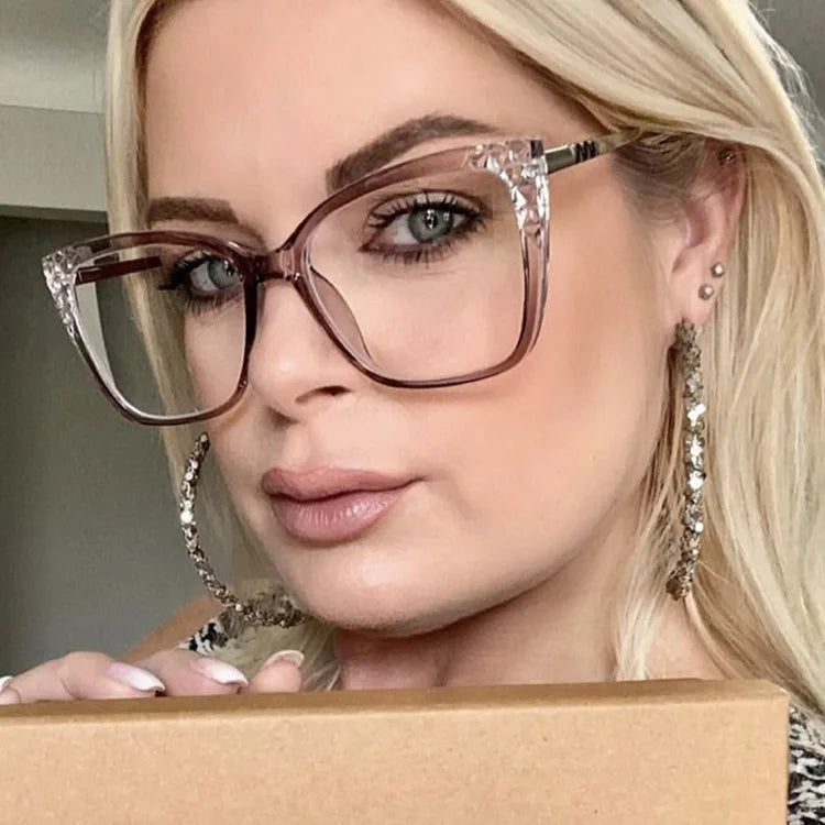 7860 New Tr Cat Eye Glasses Frame Anti Blue Light Glasses Ladies Retro Eyeglasses Frame Women
