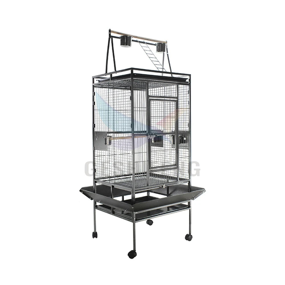 Parrot Cage Iron Wire Strong Bird Breeding Flight Cage for Parrot Macaw With Wheels Large Space Cages