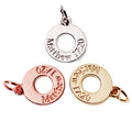 Hot Selling Necklace Decorative Letter hang Tags Multiple Color Jewelry Accessory Circle logo Pendant Charms