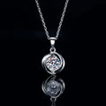 Korean Version of the Lucky Four-leaf Clover Vvs D Color 1CT Moissanite Round Pendant S925 Sterling Silver Necklace for Women