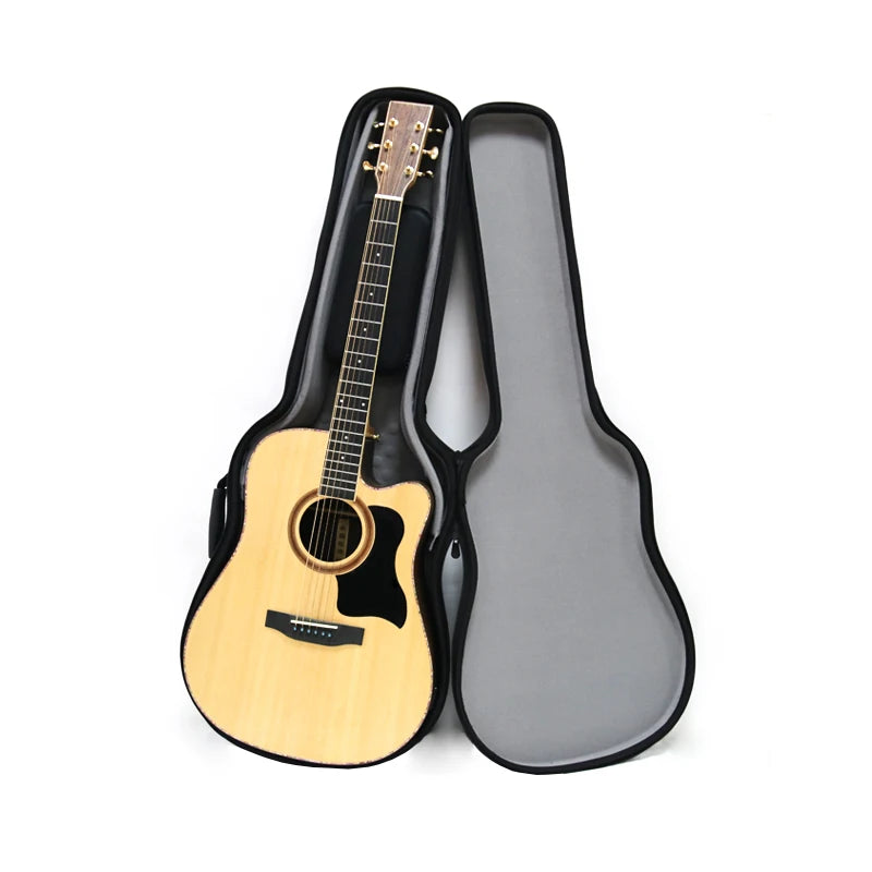 Customized Portable Musical Acoustic Guitar Case Hard Classical Guitar Bag Case EVA Guitar Case for Zipper