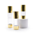 Luxury Empty 15ml 30ml 50ml Gold Sliver Lotion Airless Pump Bottle