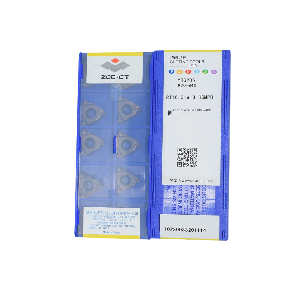 ZCC CT YBG205 RT16.01N-3.0GMPB RT16.01W-3.0GMPB Carbide Inserts CNC Threading Inserts Lathe Cutter Tools MOQ:10pcs