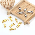 18k Placcato Oro Acciaio Inox Chiusura Moschettone Lobster Clasps Anelli Di Salto Connettores Jewelries and Accessories