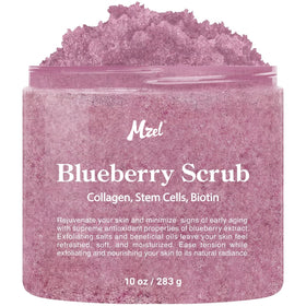 Private Label Deep Cleansing Exfoliating Blueberry Body Scrub with Collagen Stem Cell & Biotin Skin Care for Men and Women