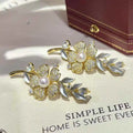 7-8mm Natural Freshwater Pearl Brooch High-End Atmosphere Plum Blossom Branch Brooch Pins for Wedding & Gift Decorations