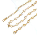 Waterproof Stainless Steel Silver & 18K Gold Plated Peace Shape Link Chain Necklace Unisex Party Gift