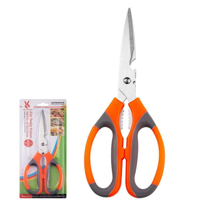 Carbon Steel Plastic Handle Eco-Friendly Non-slip Multi-Purpose Kitchen Scissors Sharp Household Chicken Shears