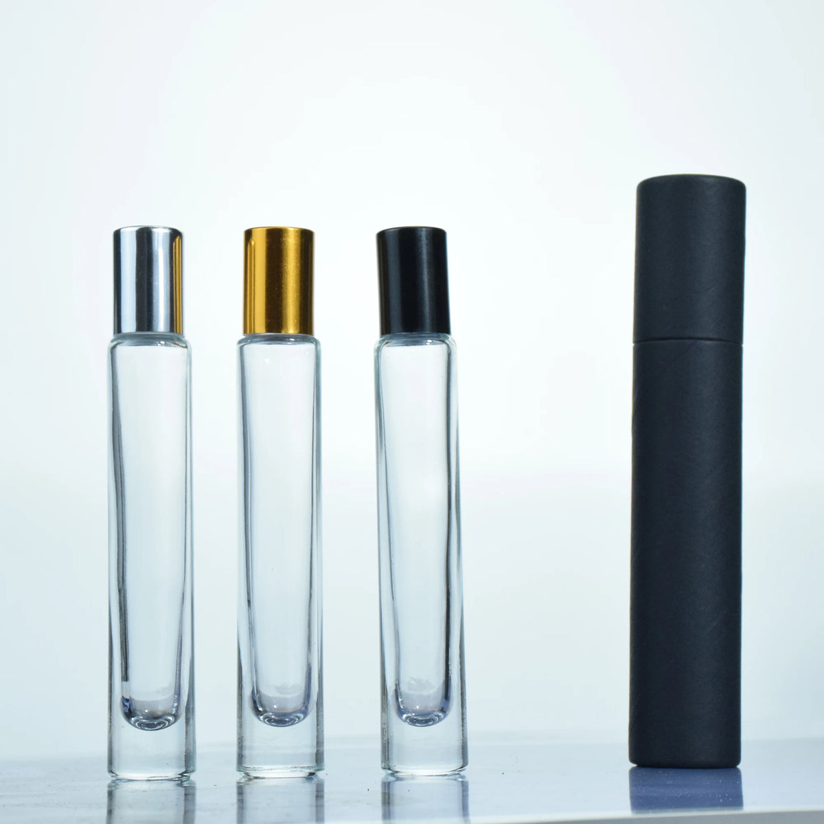 Hot Selling Round Glass 10ml 15ml Luxury Refillable Thick Bottom Roll on Pump Sprayer Perfume Bottle with Box