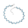 Luxury Wholesale Natural Gemstone Topaz Bracelet Sterling Silver Tennis Wedding Bracelet for Women