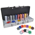 Hot Sale 500PCS/Set Texas Hold'em ABS Poker Chips with Aluminum Box Poker Chip Sets Professional Wholesale New Casino Coins Set