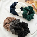 Handmade New Style Colorful Elastic Scrunchies Hair Ties Sweet Decorative Knit Hair Accessories for Girls Party Style Bow Kids