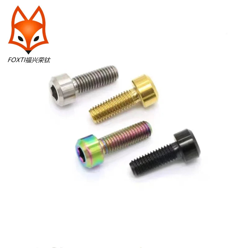 GR5 Desviador Bicicleta R8000 Tornillos De Titanio Poste Malleolar Precio Pernos Arco Iris Stem De Titanio Disc M6 Anodizado