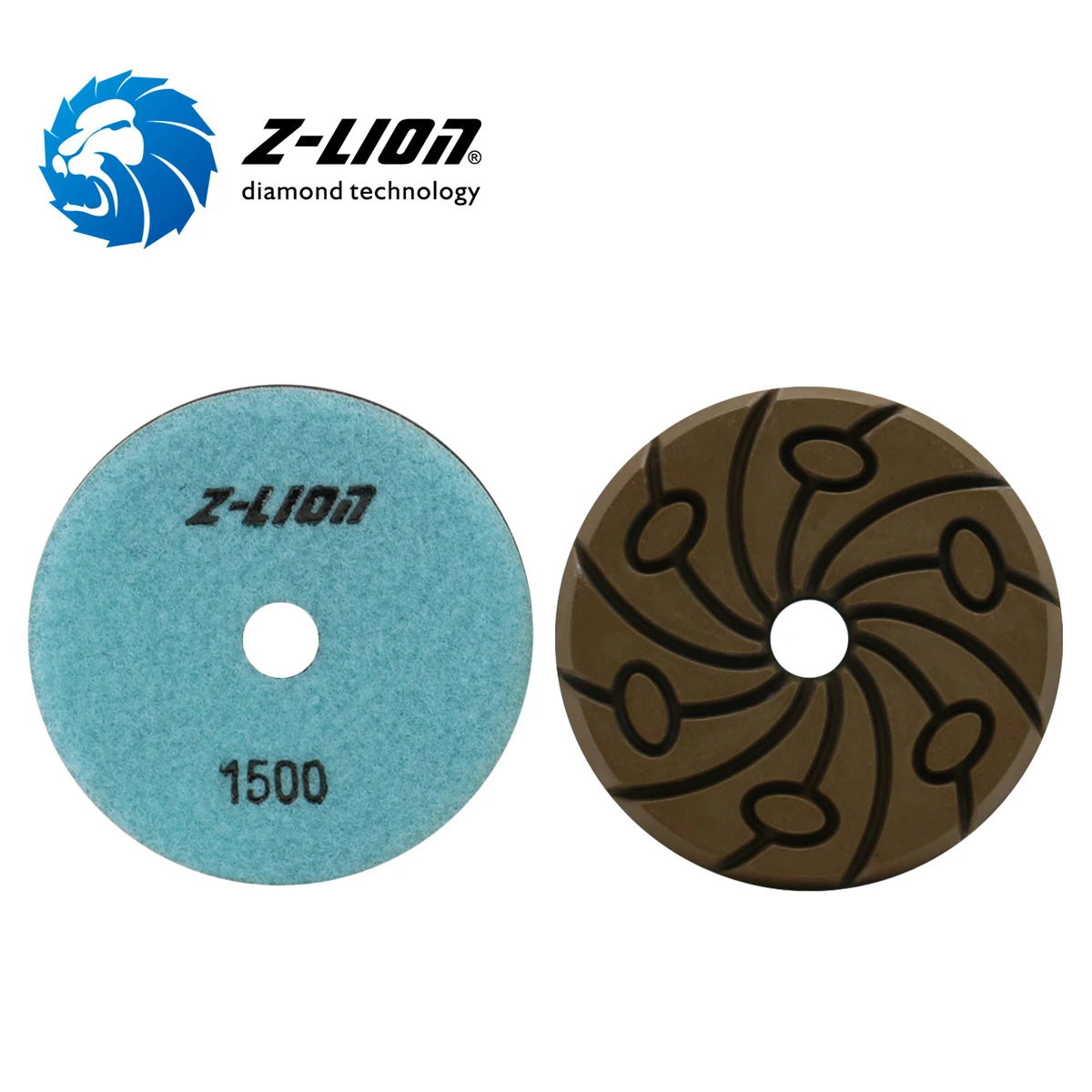 ZL-4FP2 4 Inch Dry / Wet Polishing Pads Diamond Powder Resin Pads for Concrete Polishing