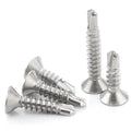 Screw Carbon Steel Zinc Flat Countersunk Phillips Head Tek Self Drilling Screws for Metal Into Steel DIN7504P