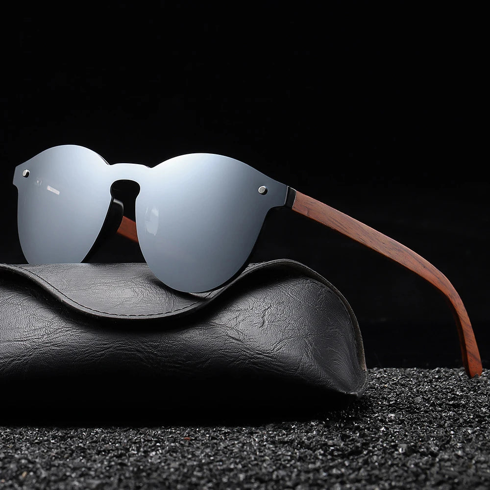 5031 Luxury Brand 2023 Polarized Wooden Sunglasses for Men Women UV400 Mirror Lens Male Shades Round Frame Handmade Sun Glasses