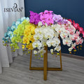 ISEVIAN Latex Real Touch White Pink Blue Butterfly Artificial Dendrobium Orchids Flowers Plants