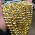 2/3/4/6/8/10/12mm 5A Quality Natural Gold Hematite NonMagnetic Round Beads for Jewelry Making Bracelets Necklace