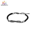 Custom Name Engravable Hand Leather Rope Chain Bracelet and for Girls Women Jewelry Gift