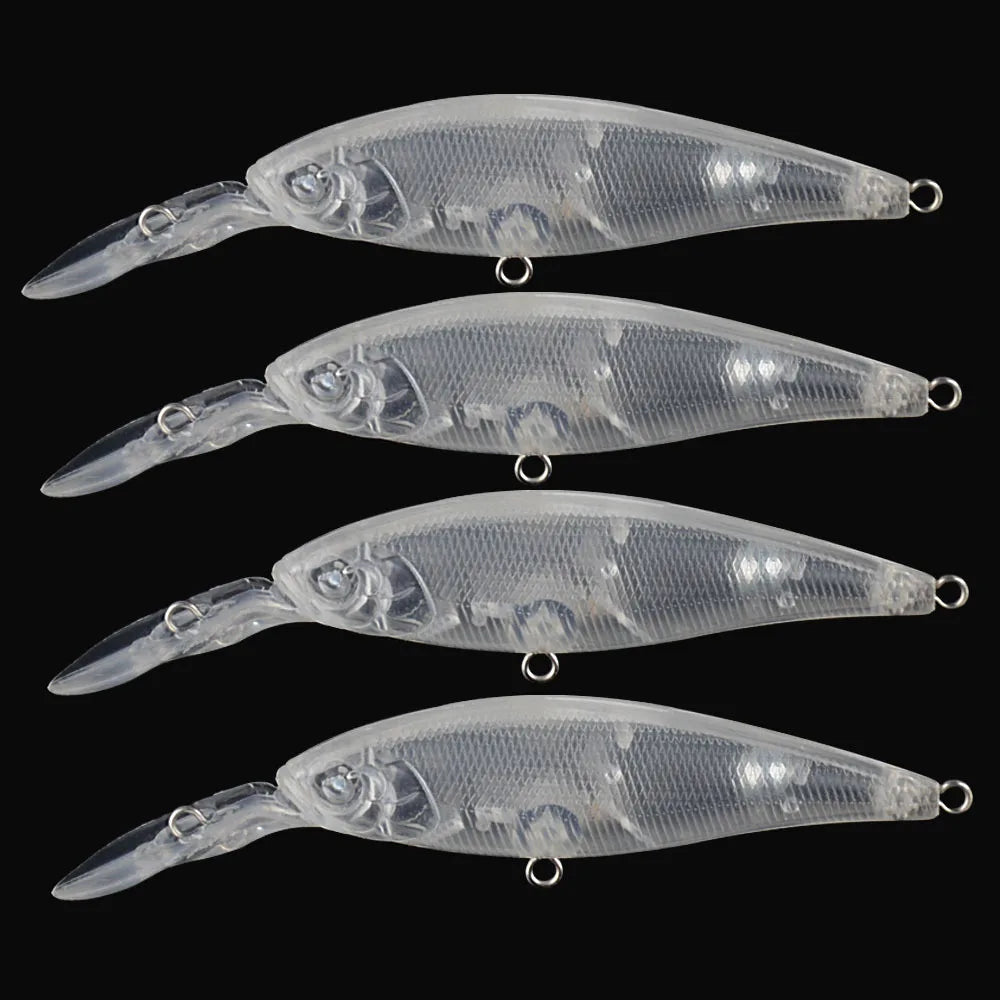 9.3cm/4.5g Blank Hard Lures Unpainted Fishing Baits DIY Bass Fishing Lures Crankbaits Hard Bait