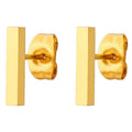 Wholesale Waterproof 18K Gold Silver Rose Plated Stainless Steel Geometric T Bar Stud Earrings for Women