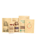 Resealable Stand up Pouch Zipper Dried Biodegradable Jakarta Brown Kraft Paper Dry Food Sugar Mushroom Packaging Bag With Logo