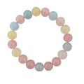 MANCHAO Ladies DIY Beaded for Bracelet with Colored Natural Quartz Stone Cute Ball Pattern Gift Religious Style