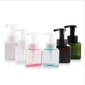Wholesale 250ml  Empty Refillable Square Plastic Foam Soap Mousse Pump Bottle Cosmetic Container