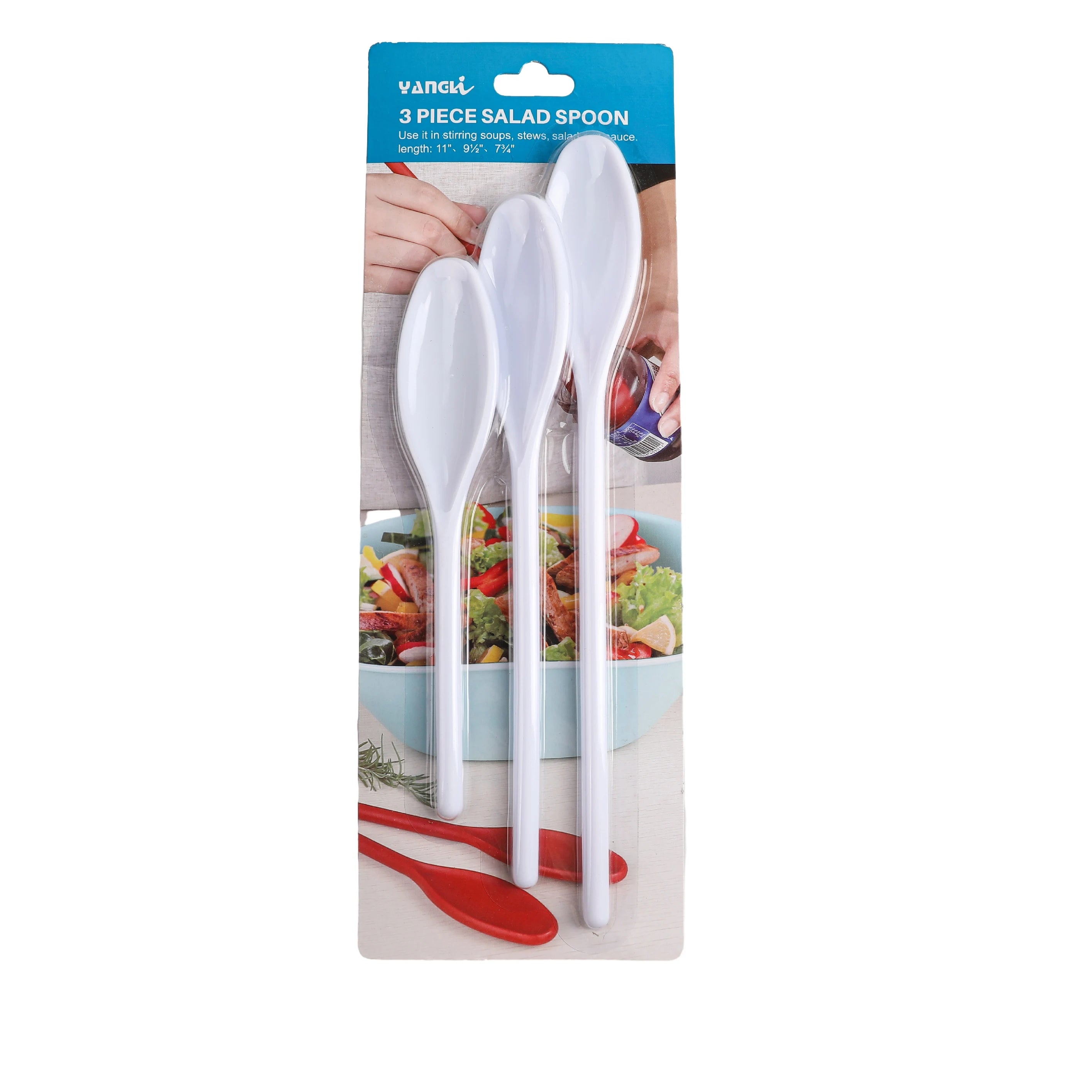 Eco-friendly Promotional Durable Kitchen Accessories Custom Food Grade Plastic Salad Spoon Salad Tools