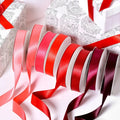 Yama Ribbon 100 Yards pink Red Double Faced Deep Red Satin Ribbon Roll Gift Wrapping