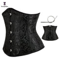 Firmly Tummy Control Belt 14 Steel Bone Girdle Black White Waist Training Corset Underbust Body Shaper With 14 Robs