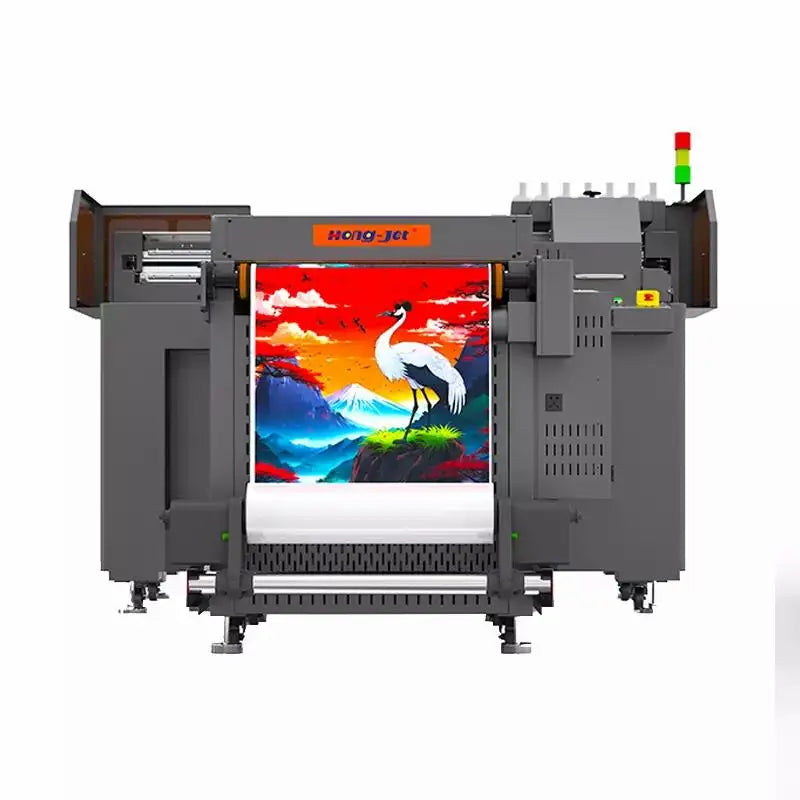 HONGJET 8 Color Inkjet Printer 80cm Print Width Latex Printing Machine for PV Leather Rice Paper