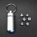 New Arrival Tabletop Games Roll Plating Silver Mini Polyhedral Metal Dice for DND