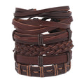 Wholesale Vintage Handmade Braided Leather Bracelet for Men Fashion Charm Jewelry