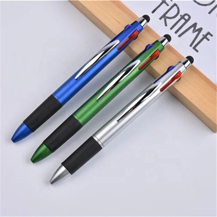 2026 Silver Pen 5 in 1 Japan Calligraphy Pen Touch Screen Four-color Pen