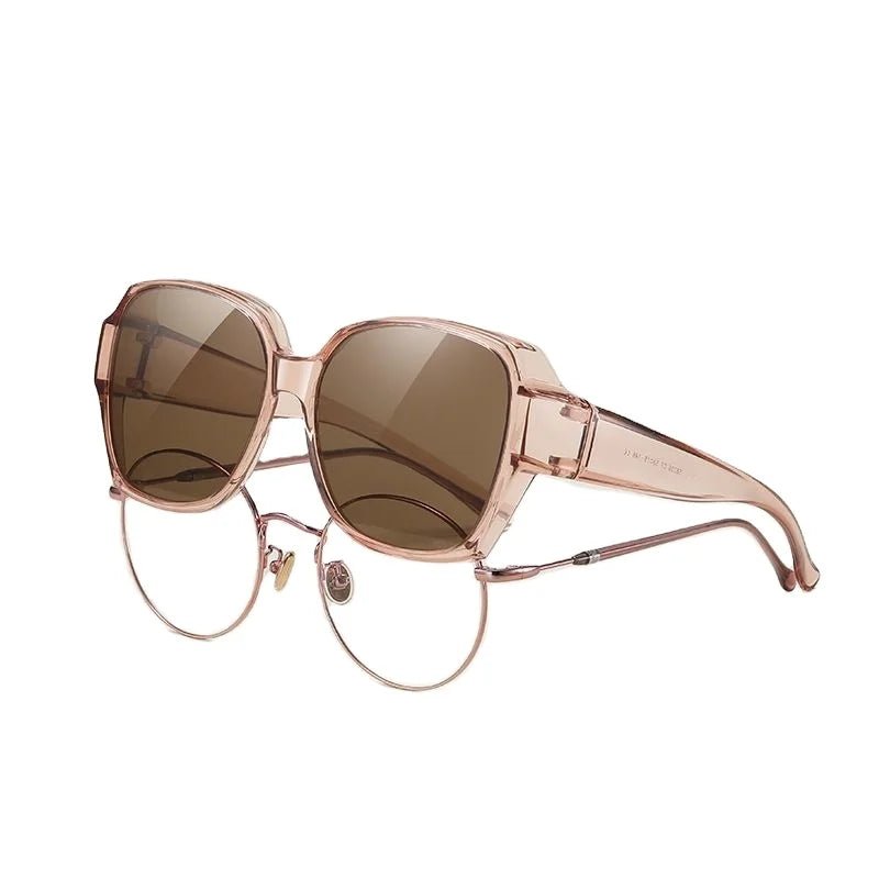 Myopia Glasses with Sunglasses for Women Sun protection and UV protection Polarized Sunglasses