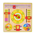 Montessori Toys for Kids Clock Date Weather Chart Wooden Learning Calendar Clock Toy
