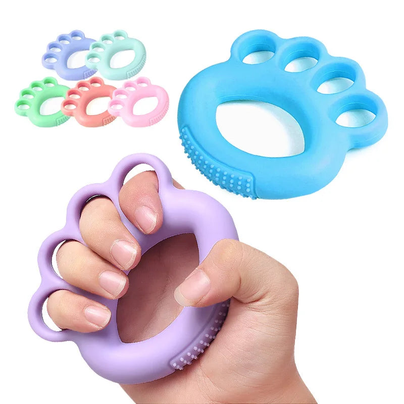 Hand Grip Strengthener Set Silicone Finger Exerciser Grip Trainer Resistance Band Finger Stretcher for Hand Therapy Fitness
