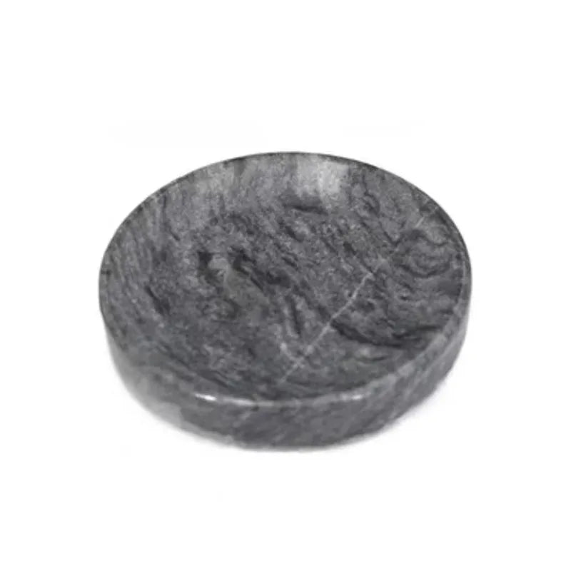 Handcraft Toilet Bathroom Natural Black Marble Stone Shower Bar Soap Tray Single Scallop Soap Dish