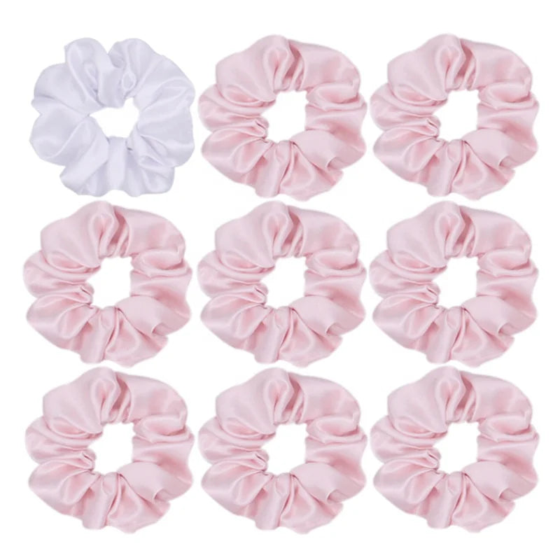 Bachelorette Party Decorations Mrs Rhinestone Scrunchie Ivory Satin Hair Tie Bridal Shower Headwear Bridesmaid Gift Wedding Sash
