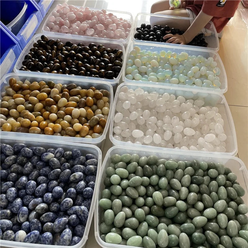 Hot Sales Natural Healing Crystals Chakra Assorted Stones Set Polished Egg Crystal Tumbled Gemstones Variety Rock Collection