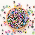 JC 50 Pieces/bag New Resin Round Loose Beads Accessories for Jewelry Making Bulk Wholesale Evil Eye Beads