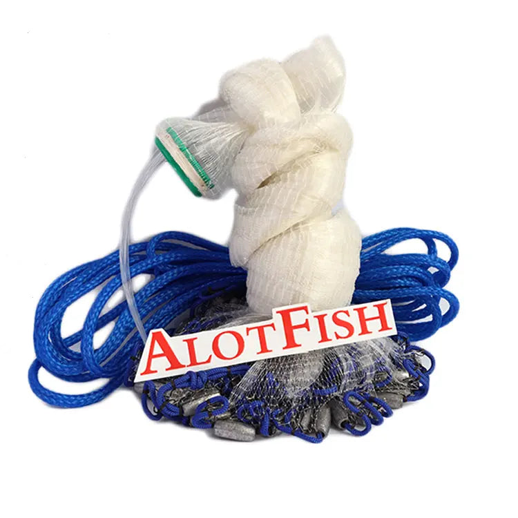 100% Nylon Mono Lead Olive Fishing Cast Net American Style Casting Net for Bait