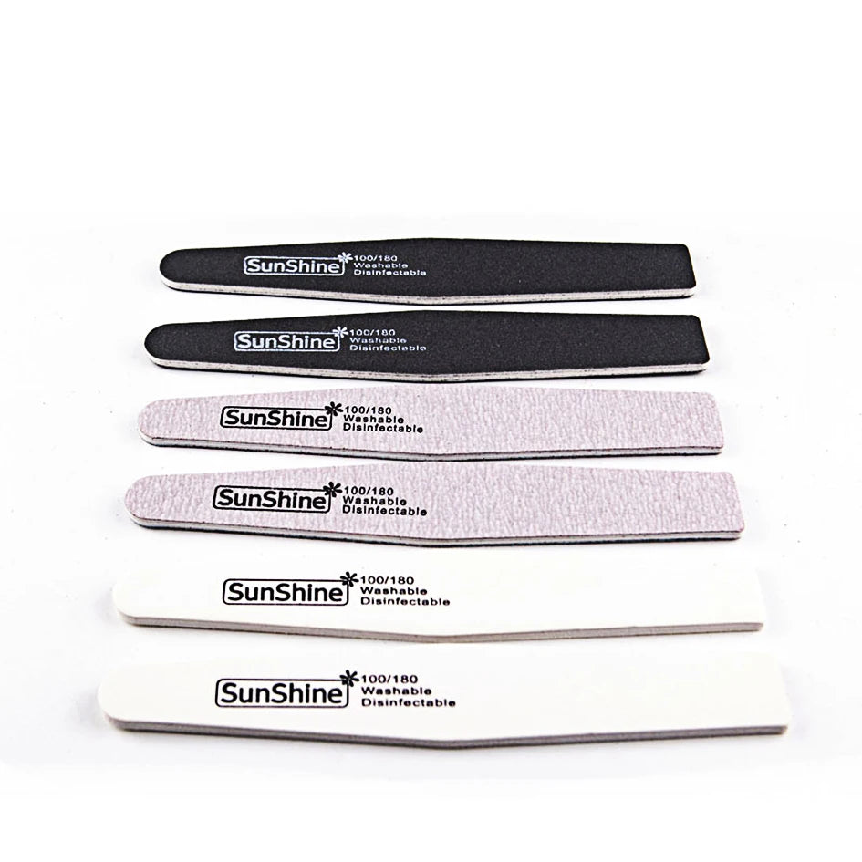 100/180 Grit Nail Files Professional Custom Logo Nail Files and Buffers Emery Board Nail Files 100/180