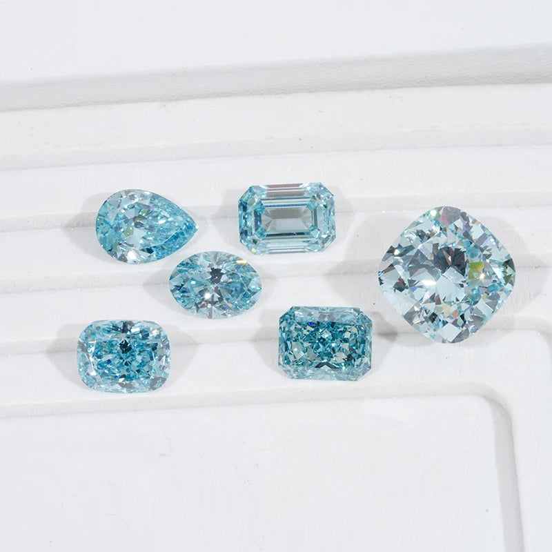IGI Certified Blue Diamond 1ct to 3ct Laboratory Man Made Diamond Loose CVD Lab Grown Diamond for Jewelry