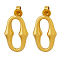 Fashion U-shaped Oval Horseshoe Earrings Stainless Steel Surgical Grade Titanium Steel Earrings